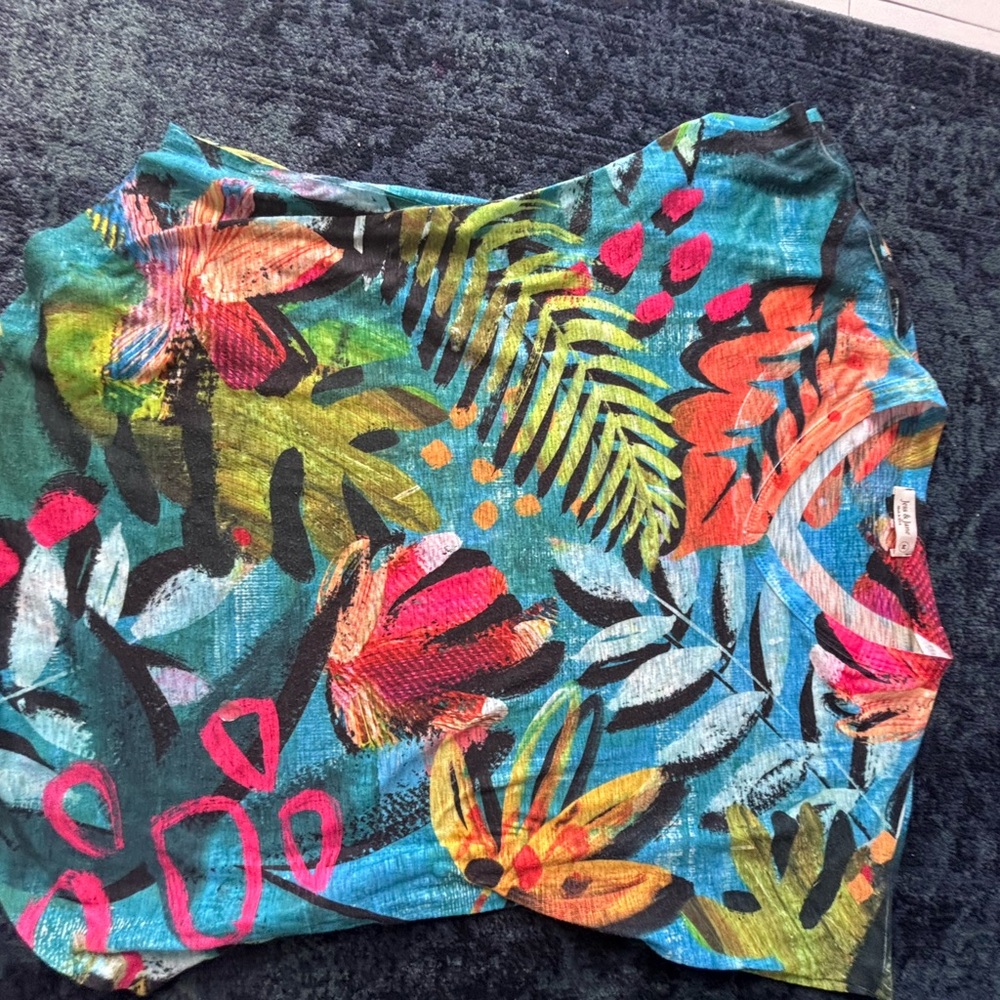Vibrant Multicolor Short Sleeve Top